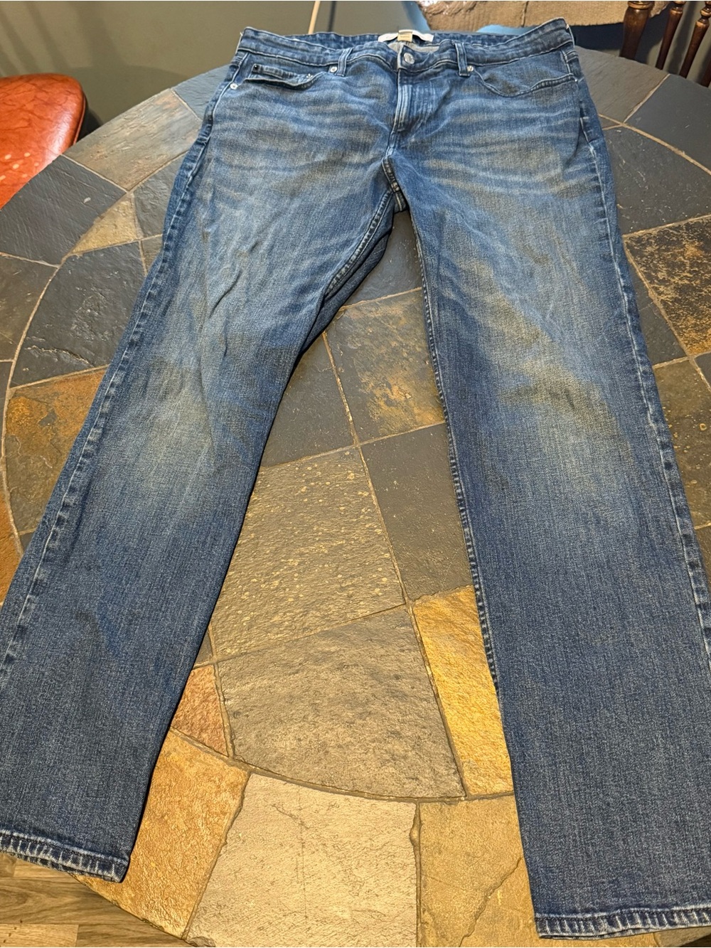 Calvin Klein Jeans Men's Medium Blue Straight-Leg Denim